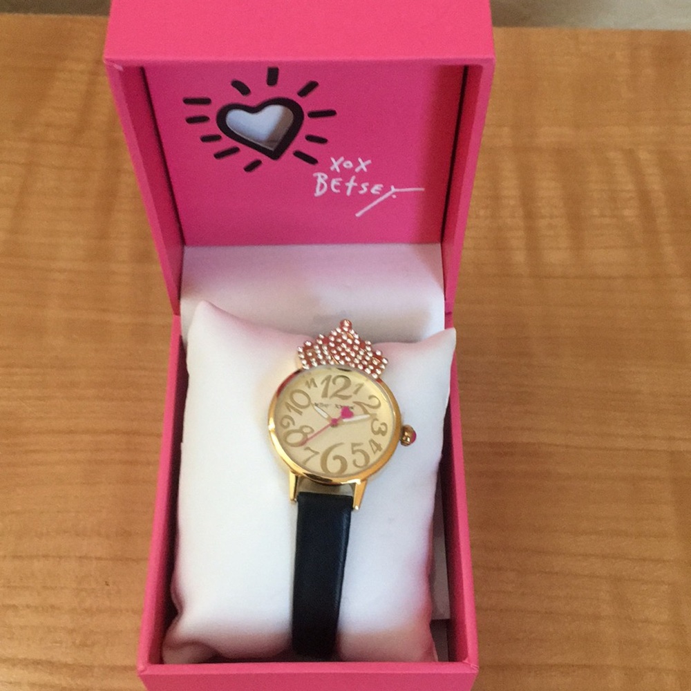 NIB! Betsey Johnson Crown Jewel Watch